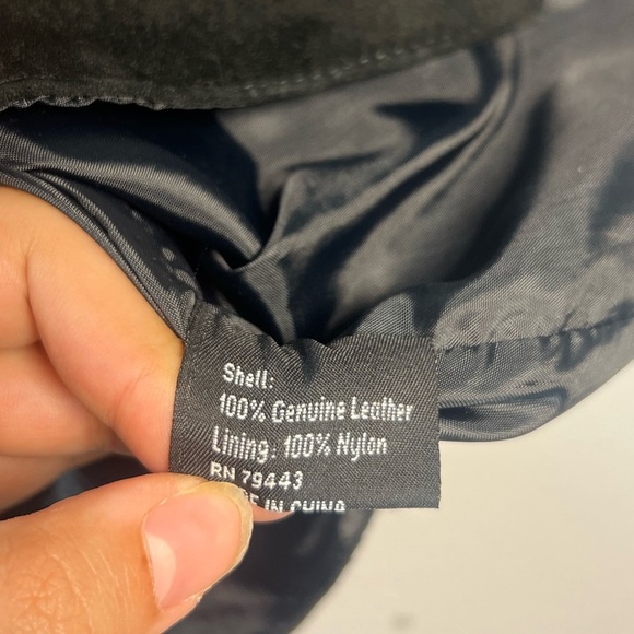 Learsi Black Suede Leather Vest with Buttons Small - Picture 6 of 7